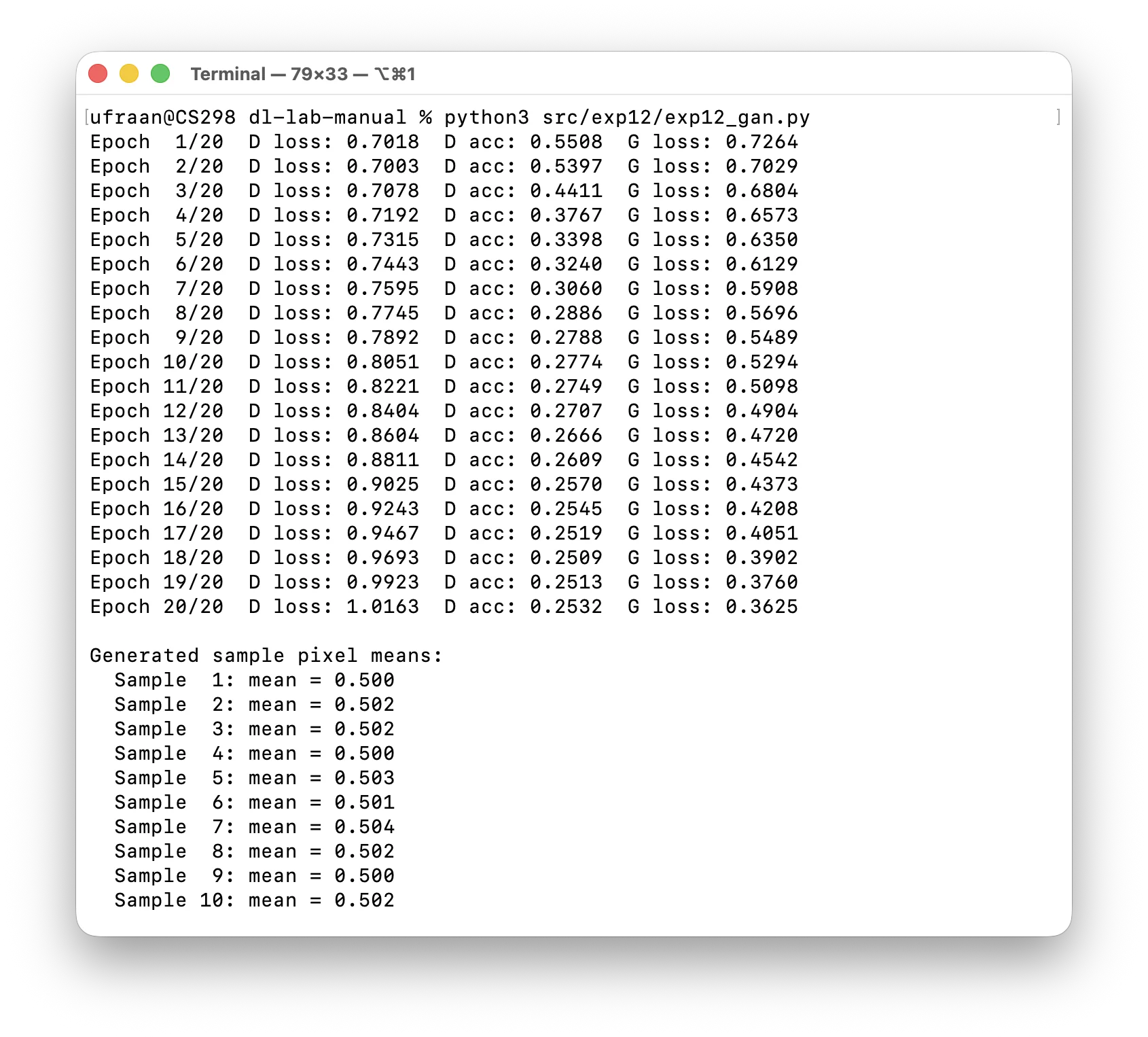 GAN output